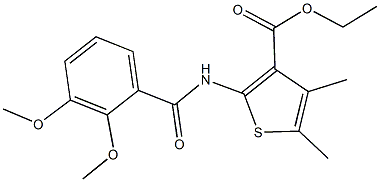 ethyl 2-[(2,3-dimethoxybenzoyl)amino]-4,5-dimethylthiophene-3-carboxylate Struktur