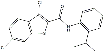 3,6-dichloro-N-(2-isopropylphenyl)-1-benzothiophene-2-carboxamide Struktur