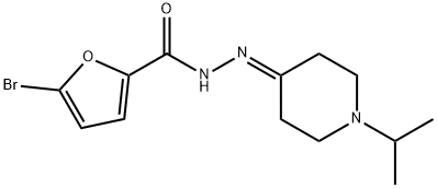 5-bromo-N'-(1-isopropyl-4-piperidinylidene)-2-furohydrazide Struktur