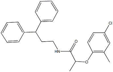 2-(4-chloro-2-methylphenoxy)-N-(3,3-diphenylpropyl)propanamide Struktur