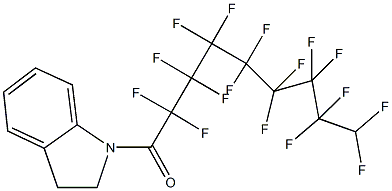 1-(2,2,3,3,4,4,5,5,6,6,7,7,8,8,9,9-hexadecafluorononanoyl)indoline Struktur