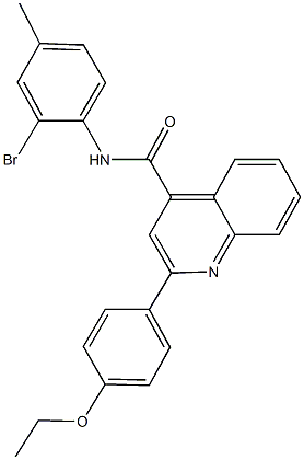 N-(2-bromo-4-methylphenyl)-2-(4-ethoxyphenyl)-4-quinolinecarboxamide Struktur