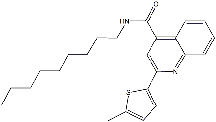 2-(5-methyl-2-thienyl)-N-nonyl-4-quinolinecarboxamide Struktur