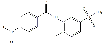 N-[5-(aminosulfonyl)-2-methylphenyl]-4-nitro-3-methylbenzamide Struktur