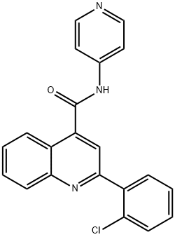 2-(2-chlorophenyl)-N-(4-pyridinyl)-4-quinolinecarboxamide Struktur