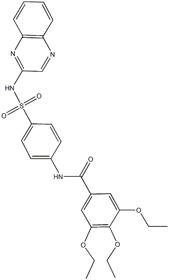 3,4,5-triethoxy-N-{4-[(2-quinoxalinylamino)sulfonyl]phenyl}benzamide Struktur