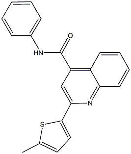 2-(5-methyl-2-thienyl)-N-phenyl-4-quinolinecarboxamide Struktur