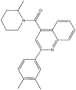 2-(3,4-dimethylphenyl)-4-[(2-methyl-1-piperidinyl)carbonyl]quinoline Struktur