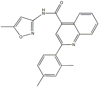 2-(2,4-dimethylphenyl)-N-(5-methyl-3-isoxazolyl)-4-quinolinecarboxamide Struktur