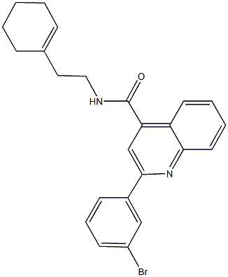 2-(3-bromophenyl)-N-[2-(1-cyclohexen-1-yl)ethyl]-4-quinolinecarboxamide Struktur