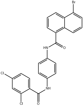 5-bromo-N-{4-[(2,4-dichlorobenzoyl)amino]phenyl}-1-naphthamide Struktur