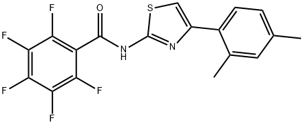 N-[4-(2,4-dimethylphenyl)-1,3-thiazol-2-yl]-2,3,4,5,6-pentafluorobenzamide Struktur