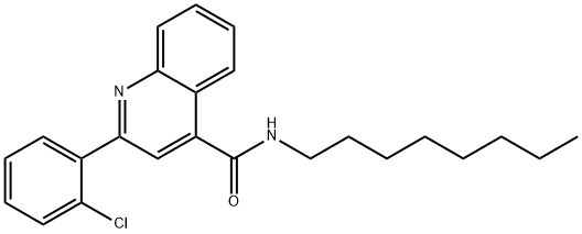 2-(2-chlorophenyl)-N-octyl-4-quinolinecarboxamide Struktur