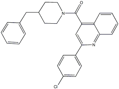 4-[(4-benzyl-1-piperidinyl)carbonyl]-2-(4-chlorophenyl)quinoline Struktur