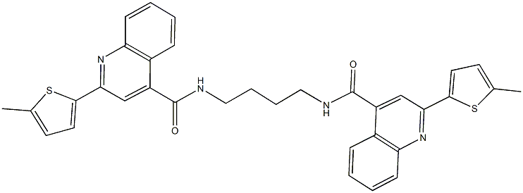 2-(5-methyl-2-thienyl)-N-[4-({[2-(5-methyl-2-thienyl)-4-quinolinyl]carbonyl}amino)butyl]-4-quinolinecarboxamide Struktur