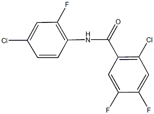 2-chloro-N-(4-chloro-2-fluorophenyl)-4,5-difluorobenzamide Struktur