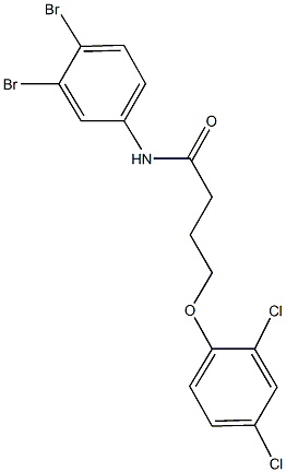 N-(3,4-dibromophenyl)-4-(2,4-dichlorophenoxy)butanamide Struktur