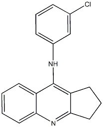 N-(3-chlorophenyl)-2,3-dihydro-1H-cyclopenta[b]quinolin-9-amine Struktur