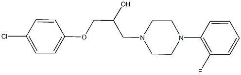 1-(4-chlorophenoxy)-3-[4-(2-fluorophenyl)-1-piperazinyl]-2-propanol Struktur