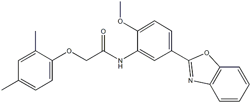 N-[5-(1,3-benzoxazol-2-yl)-2-methoxyphenyl]-2-(2,4-dimethylphenoxy)acetamide Struktur