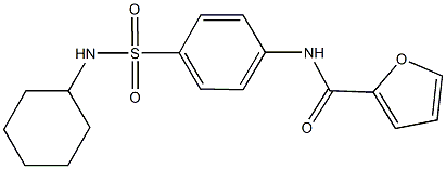 N-{4-[(cyclohexylamino)sulfonyl]phenyl}-2-furamide Struktur