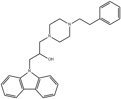 1-(9H-carbazol-9-yl)-3-[4-(2-phenylethyl)-1-piperazinyl]-2-propanol Struktur