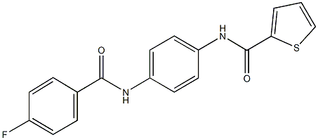 N-{4-[(4-fluorobenzoyl)amino]phenyl}-2-thiophenecarboxamide Struktur