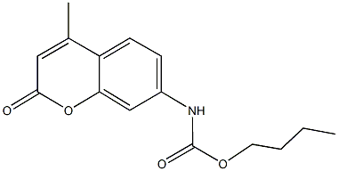 butyl 4-methyl-2-oxo-2H-chromen-7-ylcarbamate Struktur