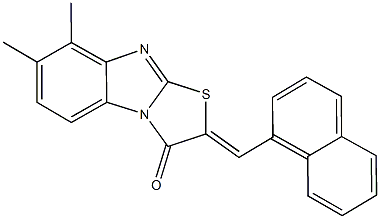 7,8-dimethyl-2-(1-naphthylmethylene)[1,3]thiazolo[3,2-a]benzimidazol-3(2H)-one Struktur