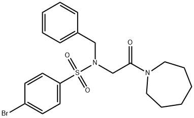 N-(2-azepan-1-yl-2-oxoethyl)-N-benzyl-4-bromobenzenesulfonamide Struktur