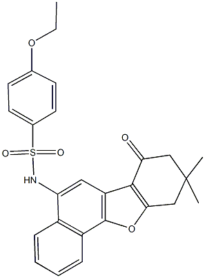 N-(9,9-dimethyl-7-oxo-7,8,9,10-tetrahydronaphtho[1,2-b][1]benzofuran-5-yl)-4-ethoxybenzenesulfonamide Struktur