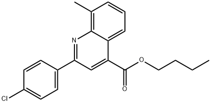 butyl 2-(4-chlorophenyl)-8-methyl-4-quinolinecarboxylate Struktur