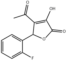 4-acetyl-5-(2-fluorophenyl)-3-hydroxy-2(5H)-furanone Struktur