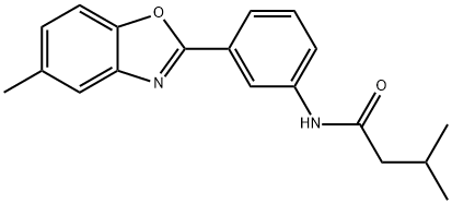 3-methyl-N-[3-(5-methyl-1,3-benzoxazol-2-yl)phenyl]butanamide Struktur