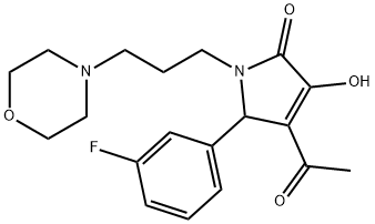 4-acetyl-5-(3-fluorophenyl)-3-hydroxy-1-(3-morpholin-4-ylpropyl)-1,5-dihydro-2H-pyrrol-2-one Struktur