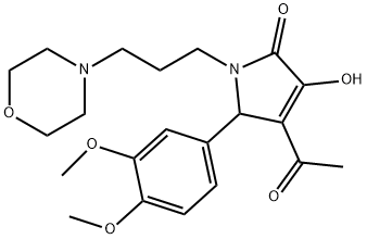 4-acetyl-5-(3,4-dimethoxyphenyl)-3-hydroxy-1-[3-(4-morpholinyl)propyl]-1,5-dihydro-2H-pyrrol-2-one Struktur