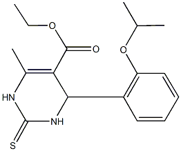 ethyl 4-(2-isopropoxyphenyl)-6-methyl-2-thioxo-1,2,3,4-tetrahydropyrimidine-5-carboxylate Struktur