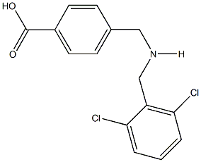 4-{[(2,6-dichlorobenzyl)amino]methyl}benzoic acid Struktur