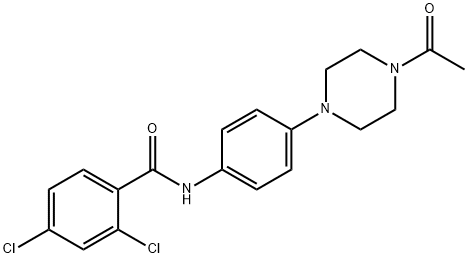 N-[4-(4-acetyl-1-piperazinyl)phenyl]-2,4-dichlorobenzamide Struktur