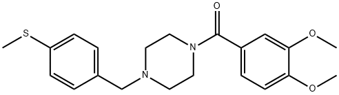 1-(3,4-dimethoxybenzoyl)-4-[4-(methylsulfanyl)benzyl]piperazine Struktur