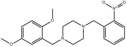 1-(2,5-dimethoxybenzyl)-4-{2-nitrobenzyl}piperazine Struktur