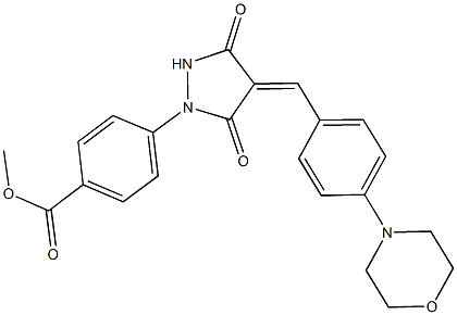 methyl 4-{4-[4-(4-morpholinyl)benzylidene]-3,5-dioxo-1-pyrazolidinyl}benzoate Struktur