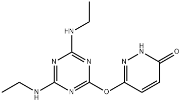 6-{[4,6-bis(ethylamino)-1,3,5-triazin-2-yl]oxy}-3-pyridazinol Struktur