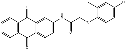 2-(4-chloro-2-methylphenoxy)-N-(9,10-dioxo-9,10-dihydro-2-anthracenyl)acetamide Struktur