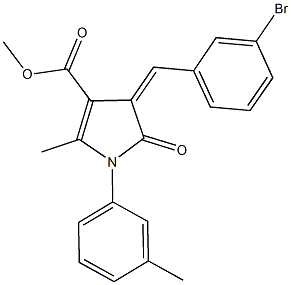 methyl 4-(3-bromobenzylidene)-2-methyl-1-(3-methylphenyl)-5-oxo-4,5-dihydro-1H-pyrrole-3-carboxylate Struktur