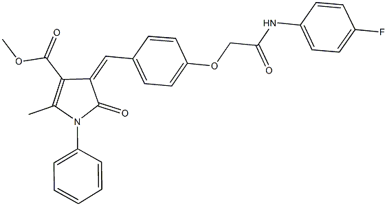 methyl 4-{4-[2-(4-fluoroanilino)-2-oxoethoxy]benzylidene}-2-methyl-5-oxo-1-phenyl-4,5-dihydro-1H-pyrrole-3-carboxylate Struktur