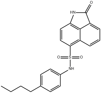 N-(4-butylphenyl)-2-oxo-1,2-dihydrobenzo[cd]indole-6-sulfonamide Struktur