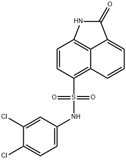 N-(3,4-dichlorophenyl)-2-oxo-1,2-dihydrobenzo[cd]indole-6-sulfonamide Struktur