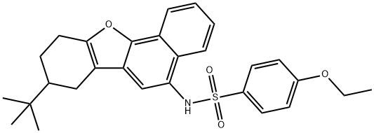 N-(8-tert-butyl-7,8,9,10-tetrahydronaphtho[1,2-b][1]benzofuran-5-yl)-4-ethoxybenzenesulfonamide Struktur