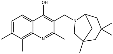 2,7,8-trimethyl-3-[(1,3,3-trimethyl-6-azabicyclo[3.2.1]oct-6-yl)methyl]-4-quinolinol Struktur